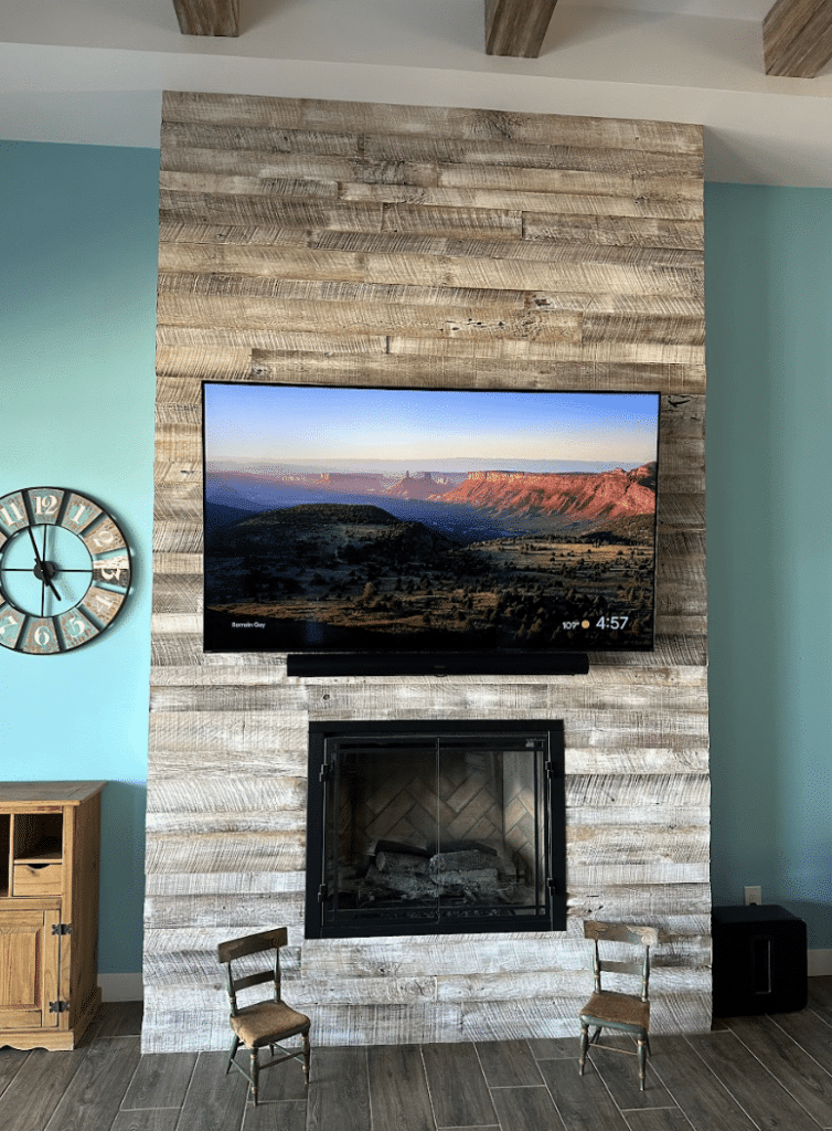 Reclaimed wood paneling