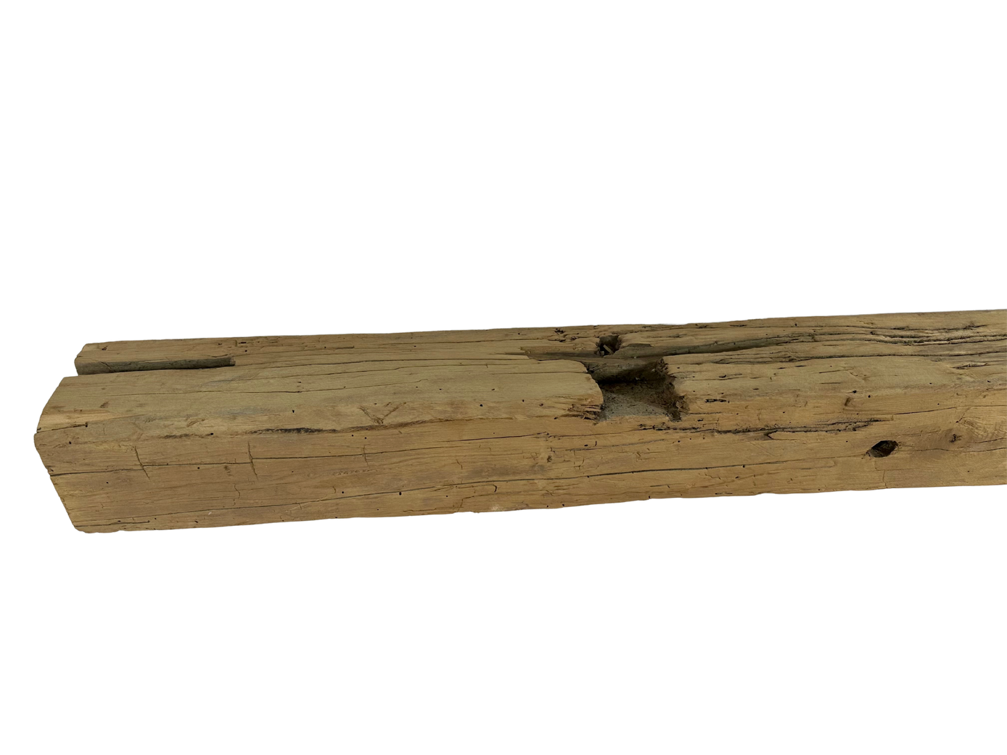 Hand Hewn Beam Fireplace Mantel - 6"H x 7"D x 60"L