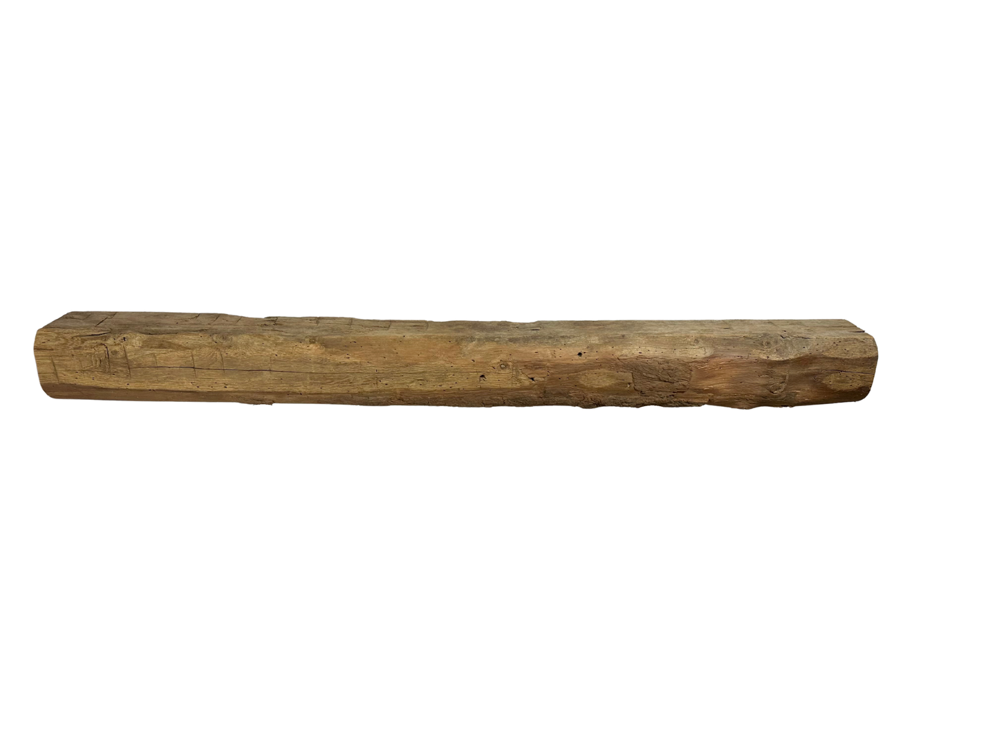 Hand Hewn Beam Fireplace Mantel - 5 3/4"H x 5 3/4"D x 60"L