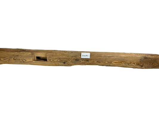 Hand Hewn Beam Fireplace Mantel - 6"H x 5"D x 84"L