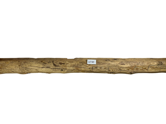 Hand Hewn Beam Fireplace Mantel - 7"H x 6"D x 84"L