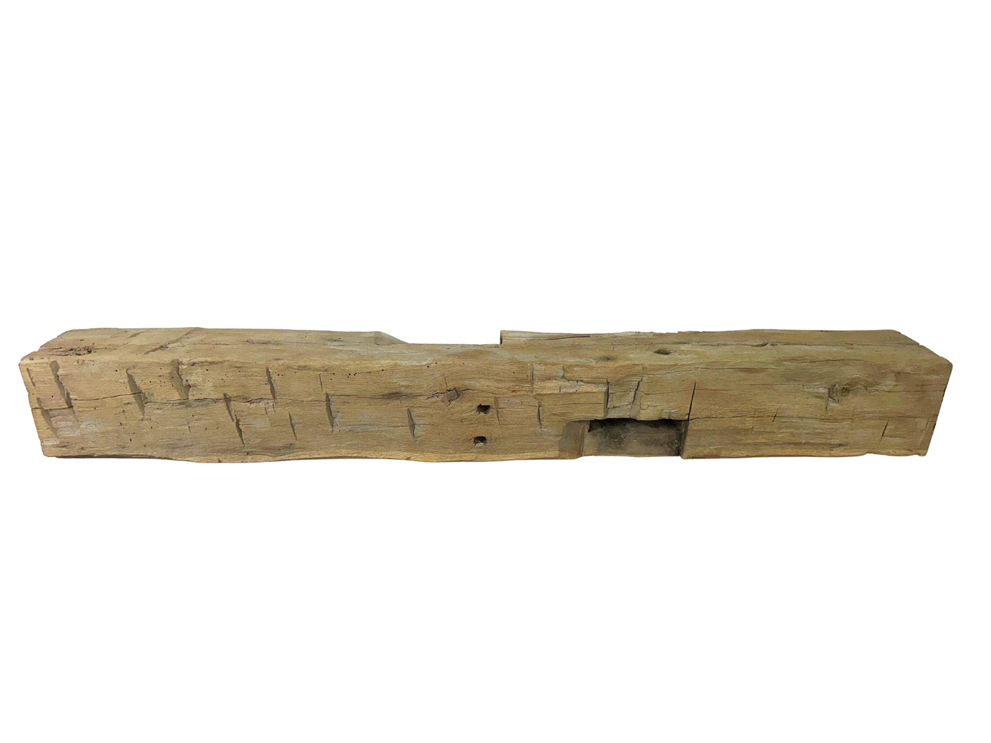 Hand Hewn Beam Fireplace Mantel - 7"H x 7"D x 58"L