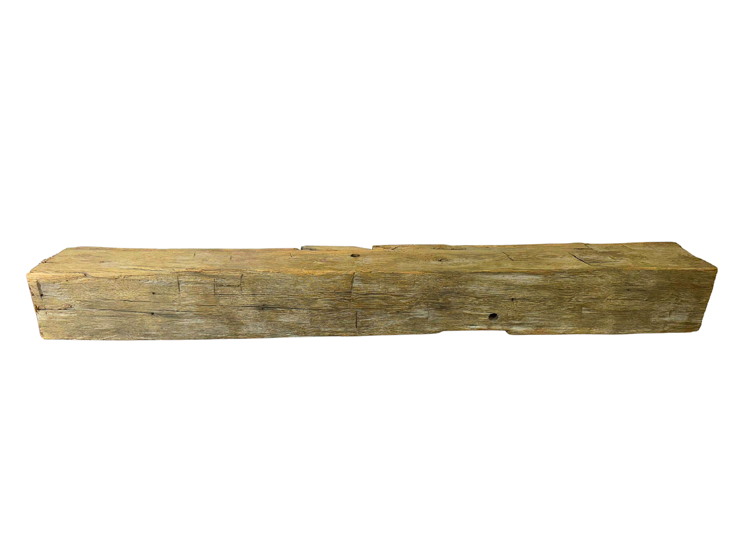 Hand Hewn Beam Fireplace Mantel - 7"H x 7"D x 58"L