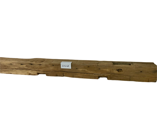 Hand Hewn Beam Fireplace Mantel - 6"H x 6"D x 64"L
