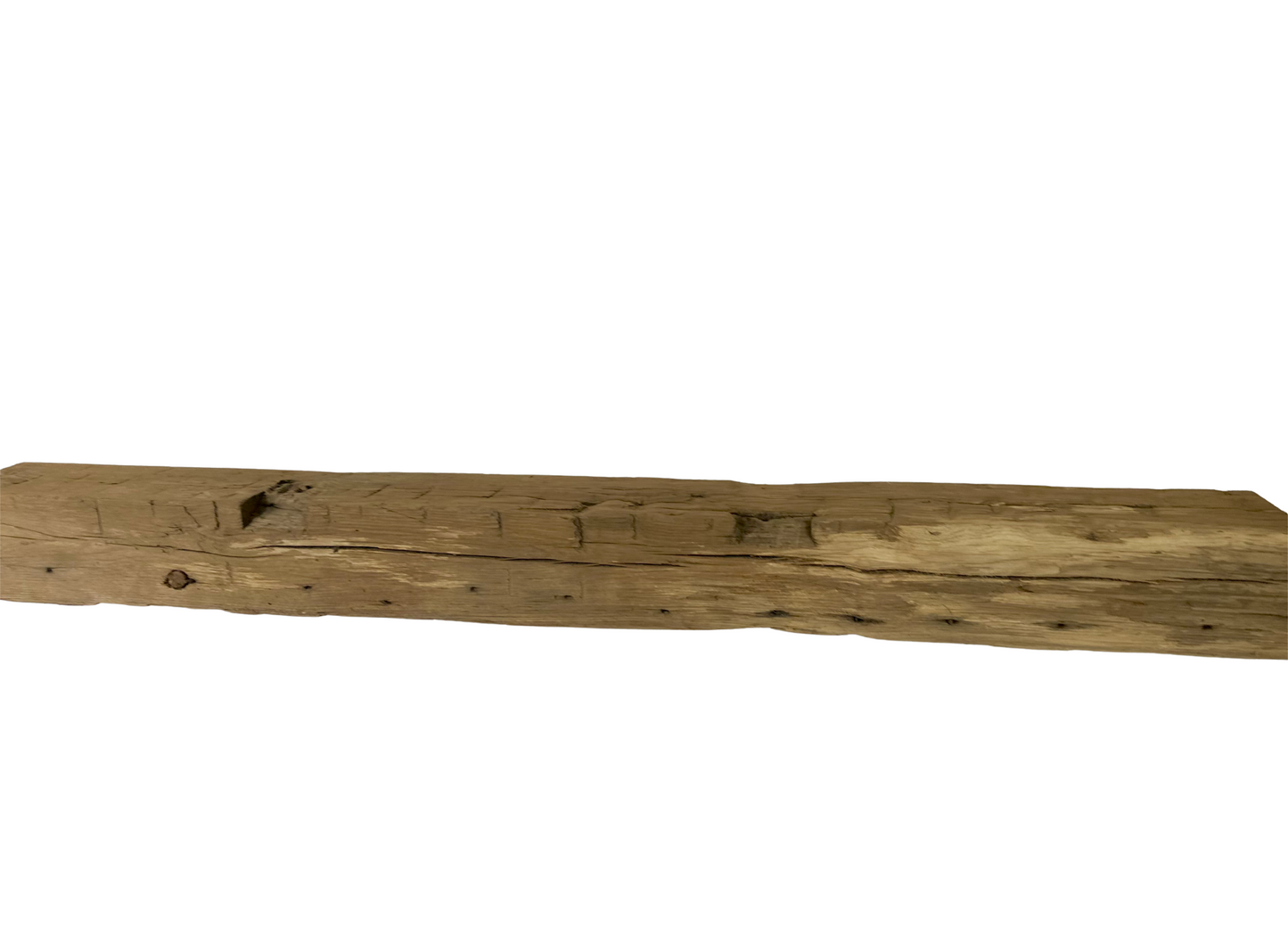 Hand Hewn Beam Fireplace Mantel - 6"H x 6"D x 64"L