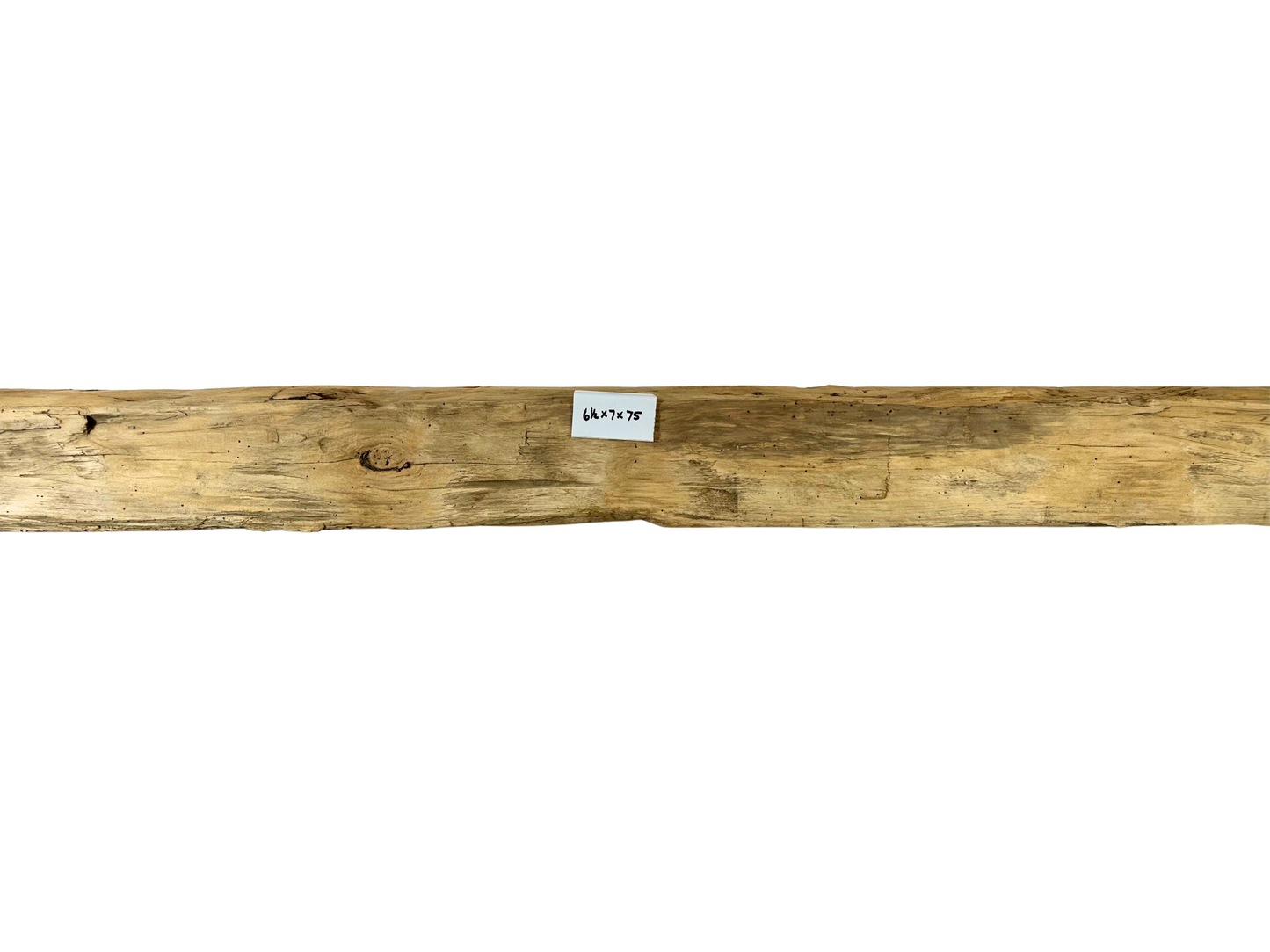 Hand Hewn Beam Fireplace Mantel - 6-1/2"H x 7"D x 75"L