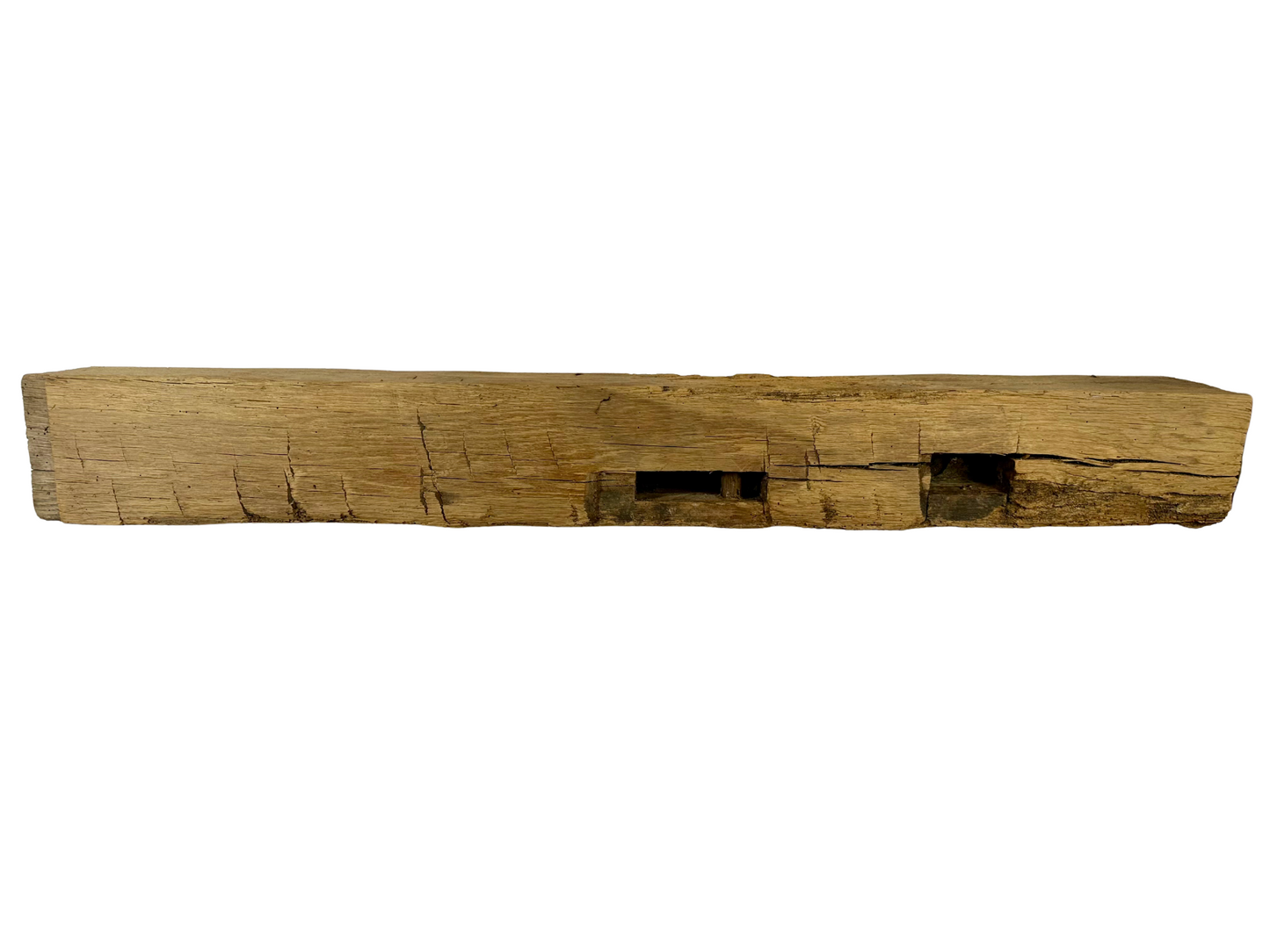 Hand Hewn Beam Fireplace Mantel - 7"H x 7"D x 60"L
