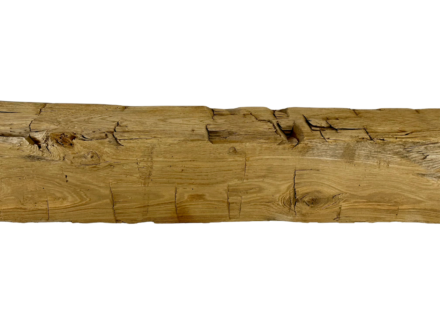 Hand Hewn Beam Fireplace Mantel - 6"H x 6"D x 52"L
