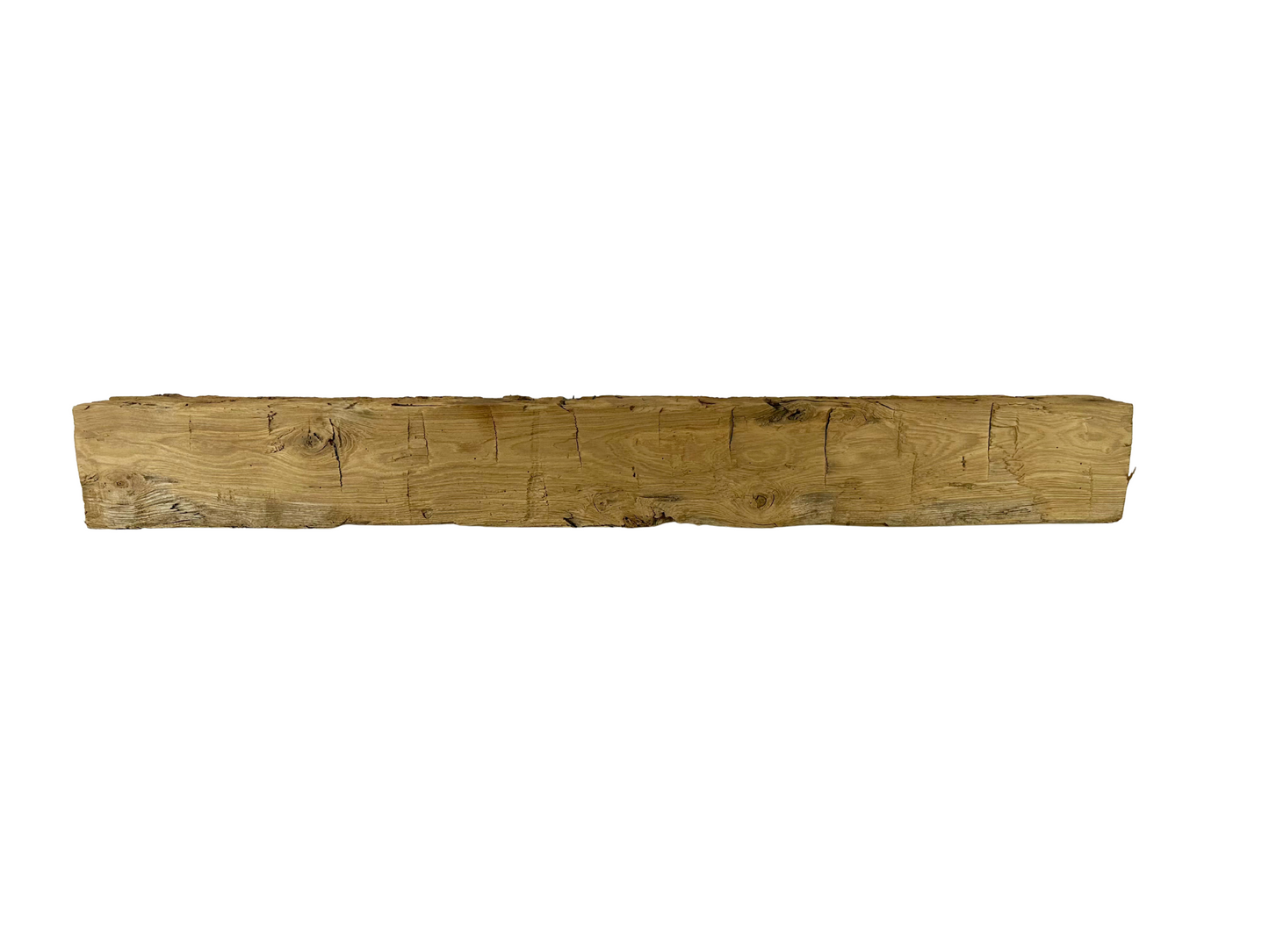 Hand Hewn Beam Fireplace Mantel - 6"H x 6"D x 52"L