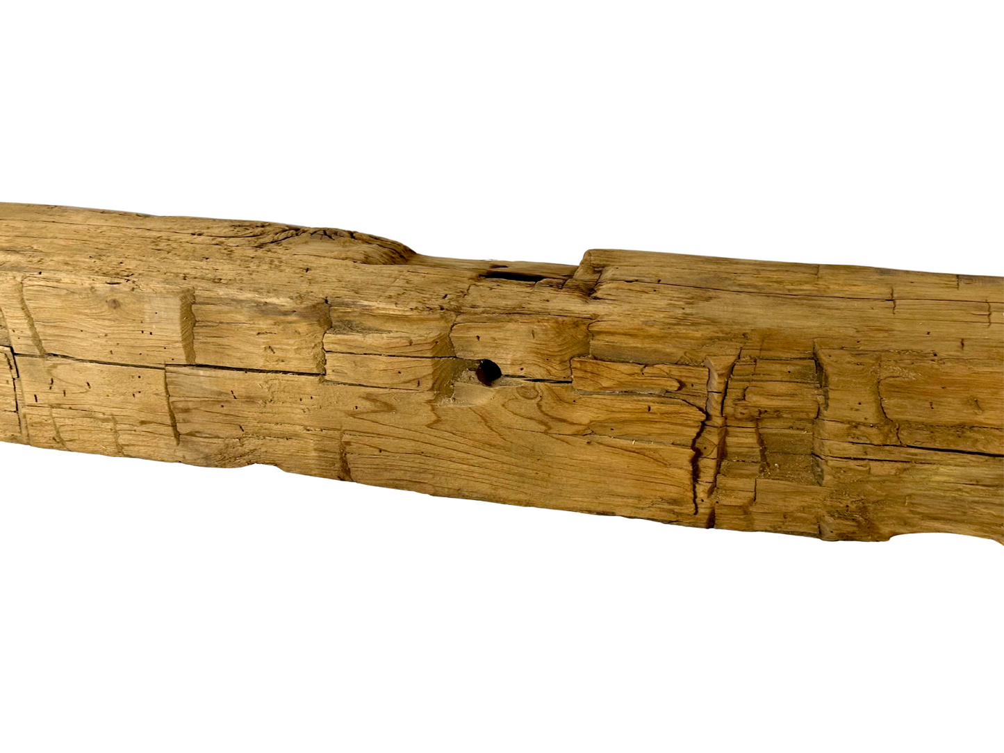 Hand Hewn Beam Fireplace Mantel - 7"H x 7"D x 72"L