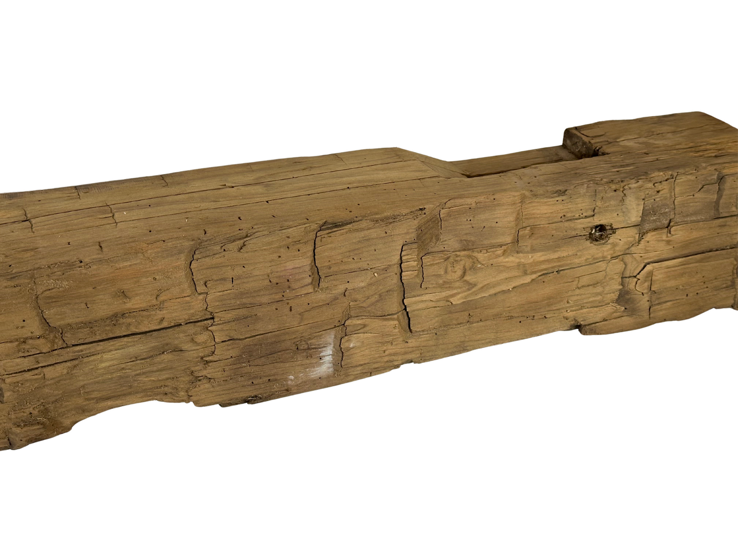 Hand Hewn Beam Fireplace Mantel - 7"H x 7"D x 72"L