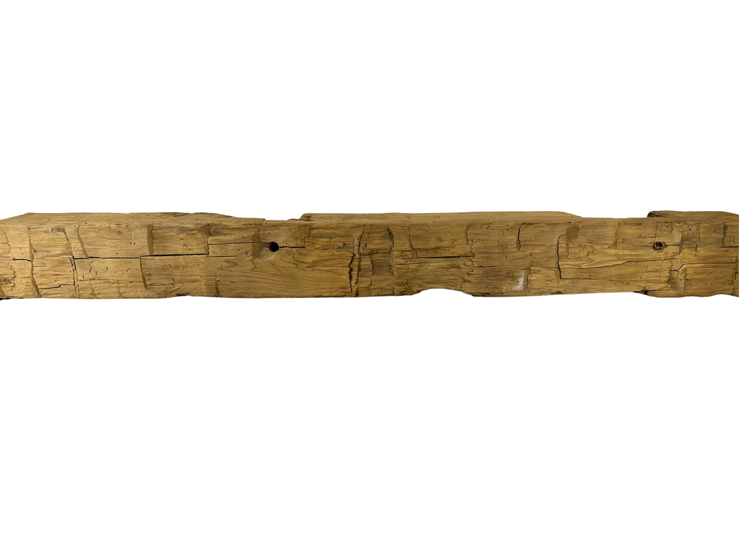 Hand Hewn Beam Fireplace Mantel - 7"H x 7"D x 72"L