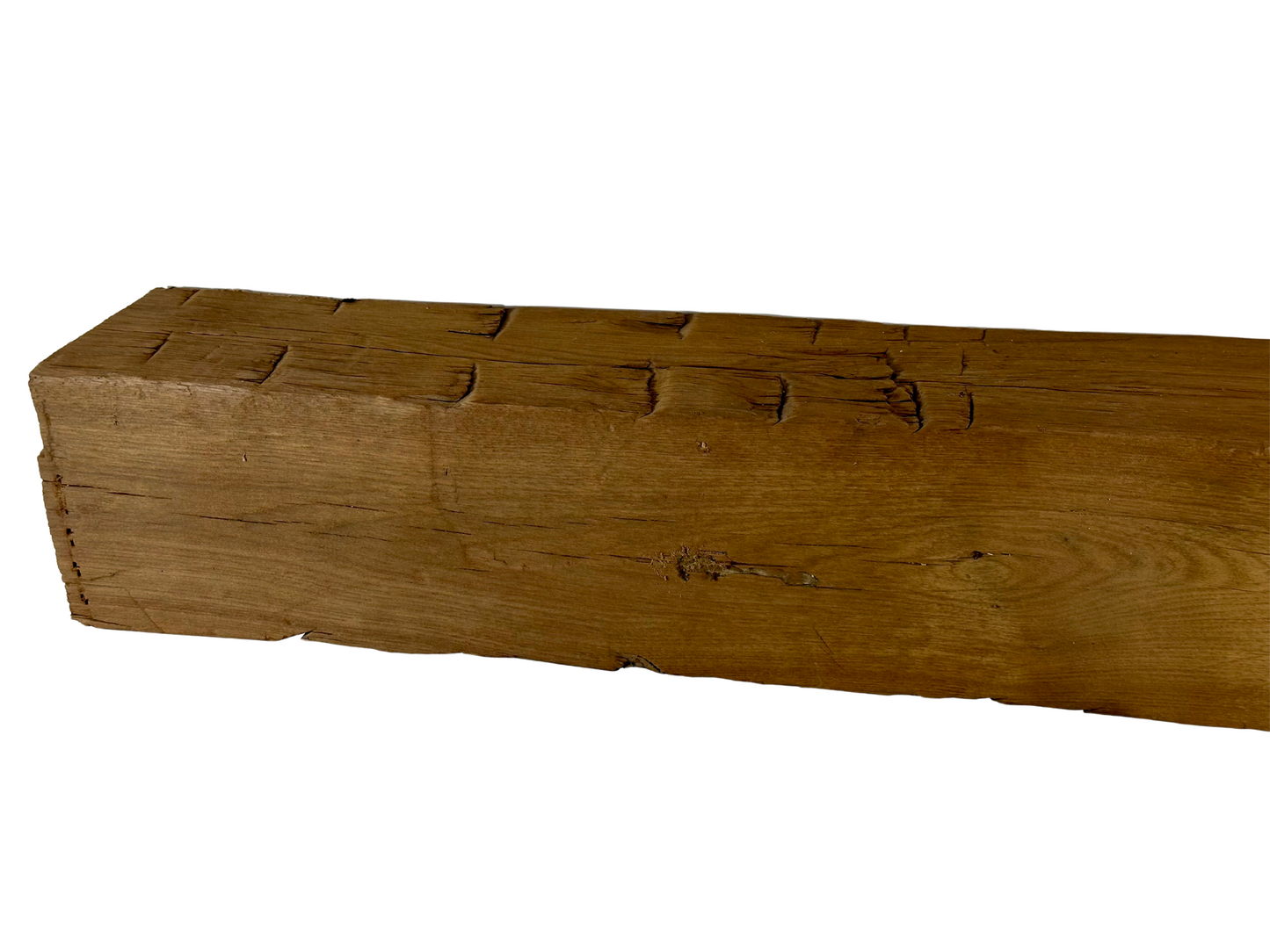 Hand Hewn Beam Fireplace Mantel - 7"H x 6"D x 49"L