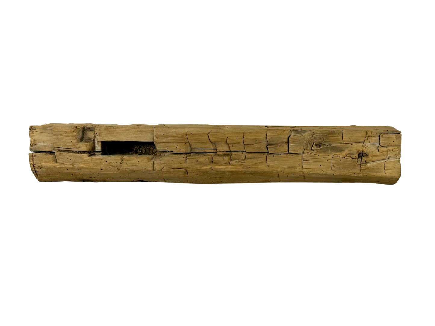Hand Hewn Beam Fireplace Mantel - 7"H x 5-1/2"D x 43"L