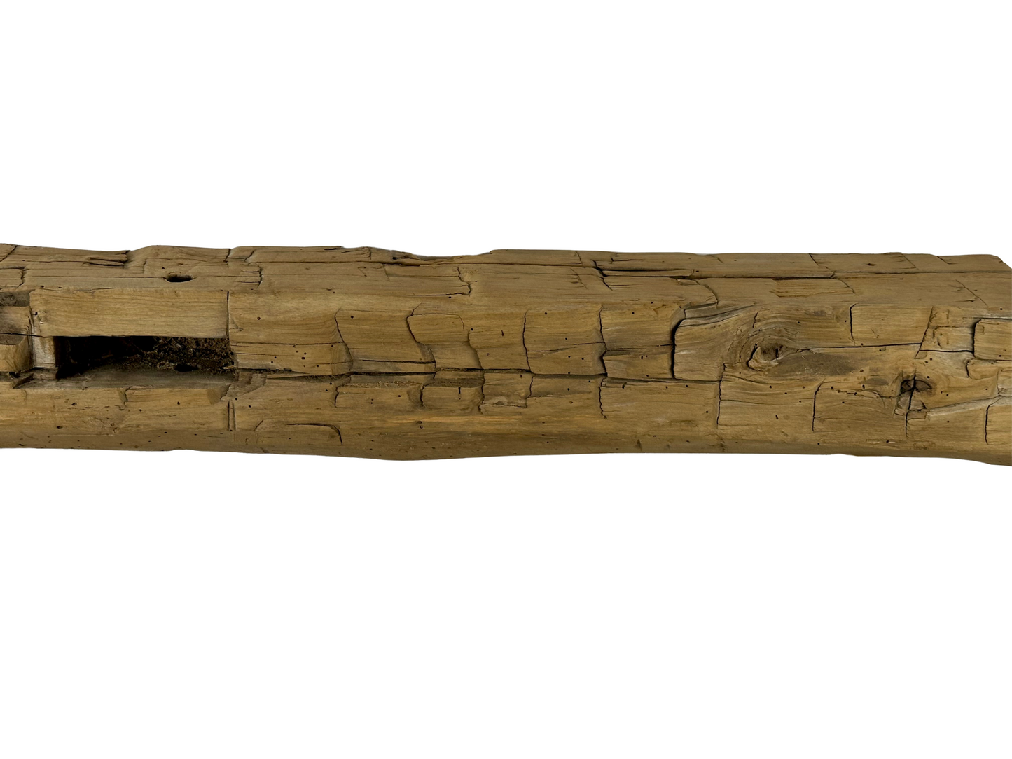 Hand Hewn Beam Fireplace Mantel - 7"H x 5-1/2"D x 43"L