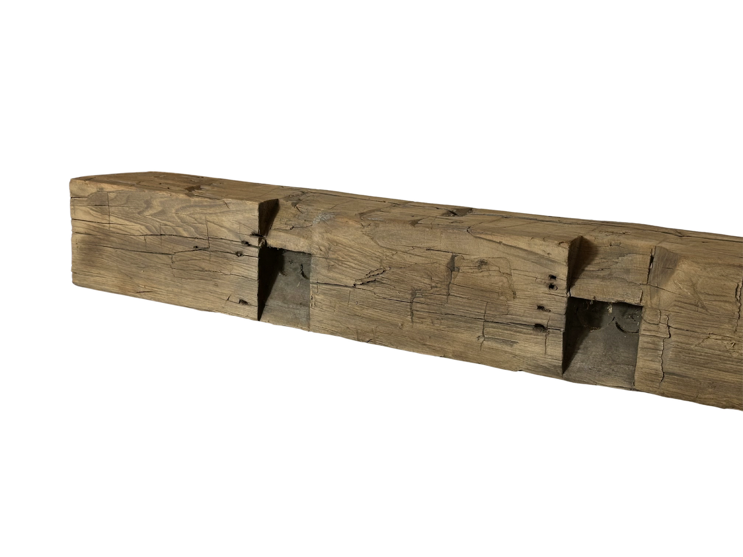 Hand Hewn Beam Fireplace Mantel - 6"H x 6"D x 88"L