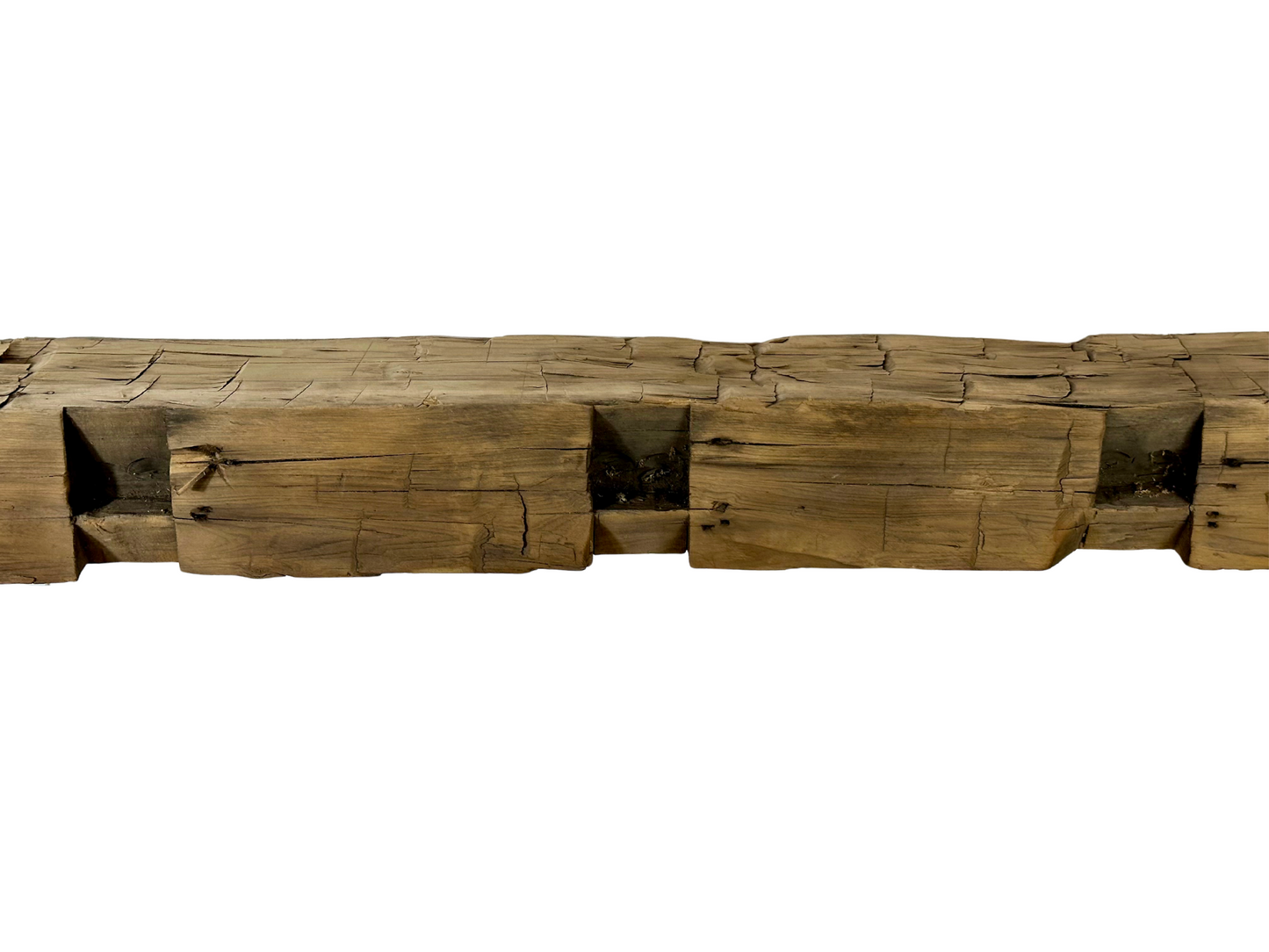 Hand Hewn Beam Fireplace Mantel - 6"H x 6"D x 88"L