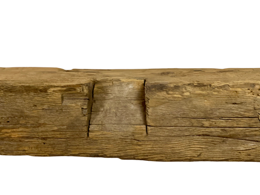 Hand Hewn Beam Fireplace Mantel - 6"H x 6"D x 65"L