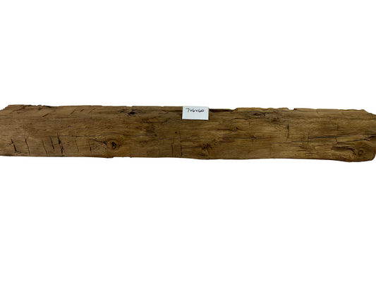 Hand Hewn Beam Fireplace Mantel - 7"H x 6"D x 60"L