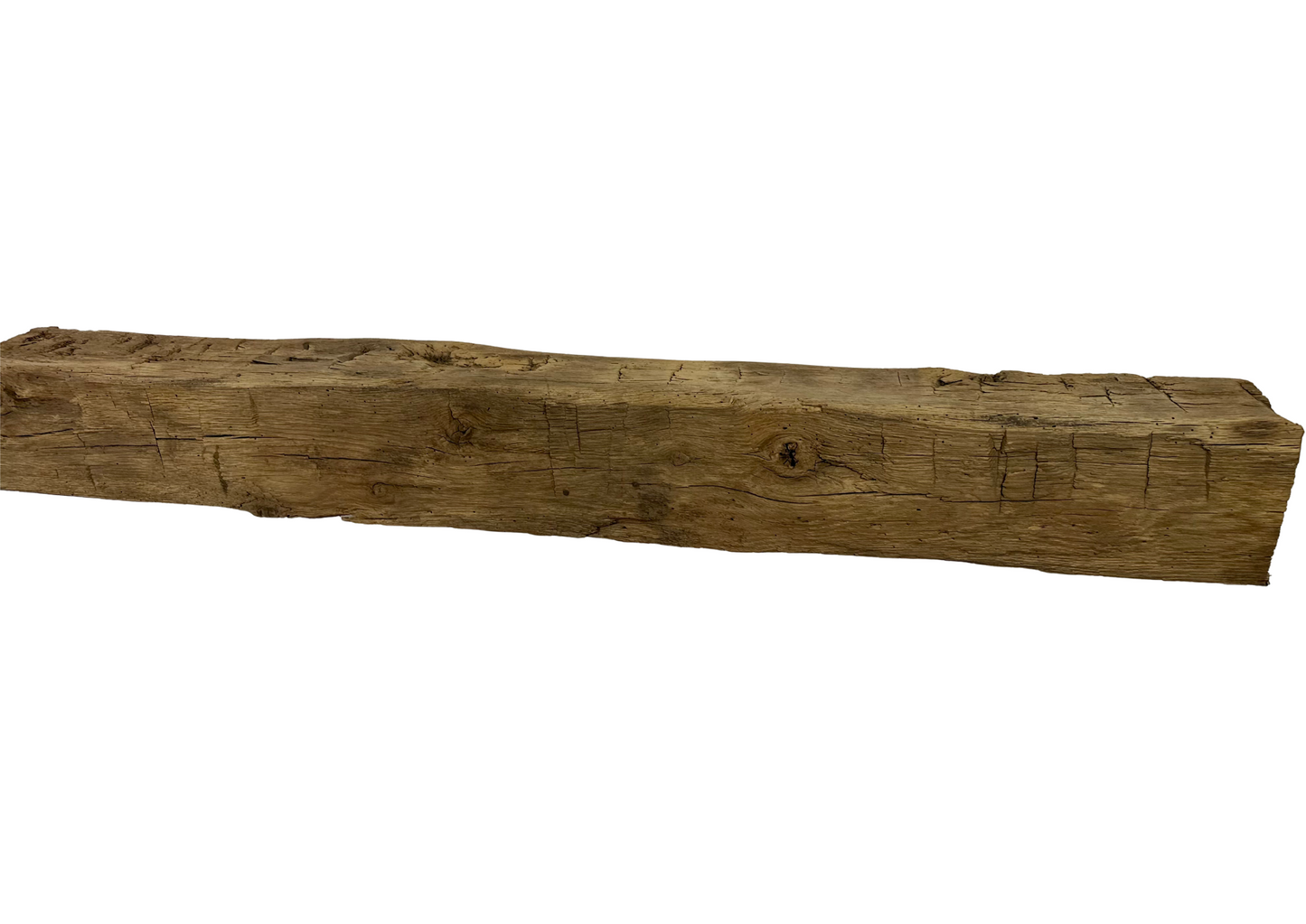 Hand Hewn Beam Fireplace Mantel - 7"H x 6"D x 60"L