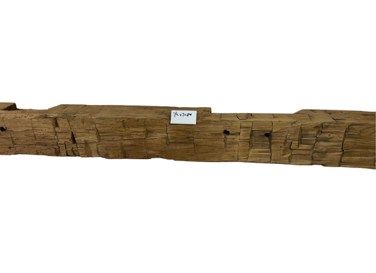 Hand Hewn Beam Fireplace Mantel - 7-1/2"H x 7"D x 84"L