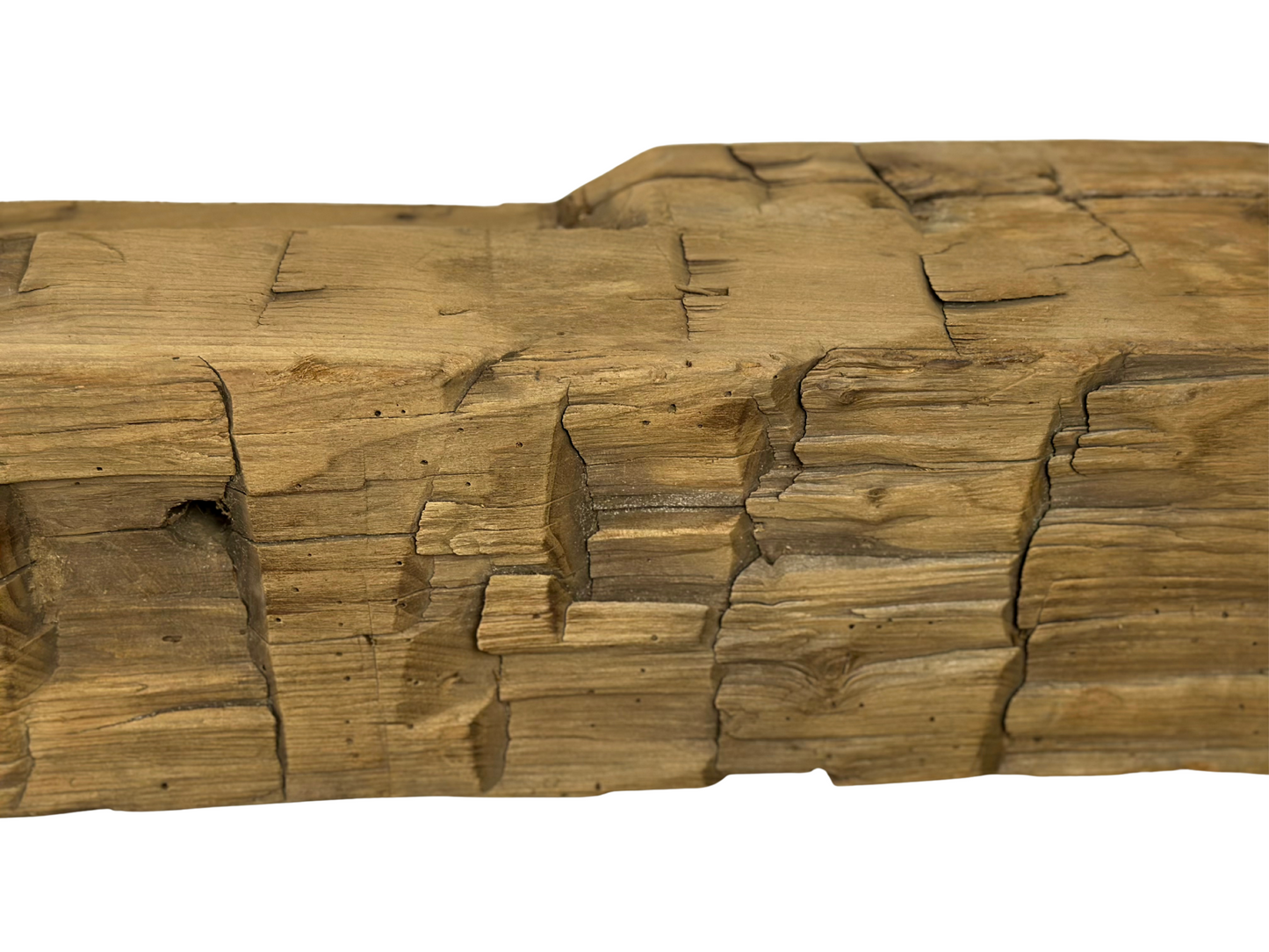 Hand Hewn Beam Fireplace Mantel - 7-1/2"H x 7"D x 84"L
