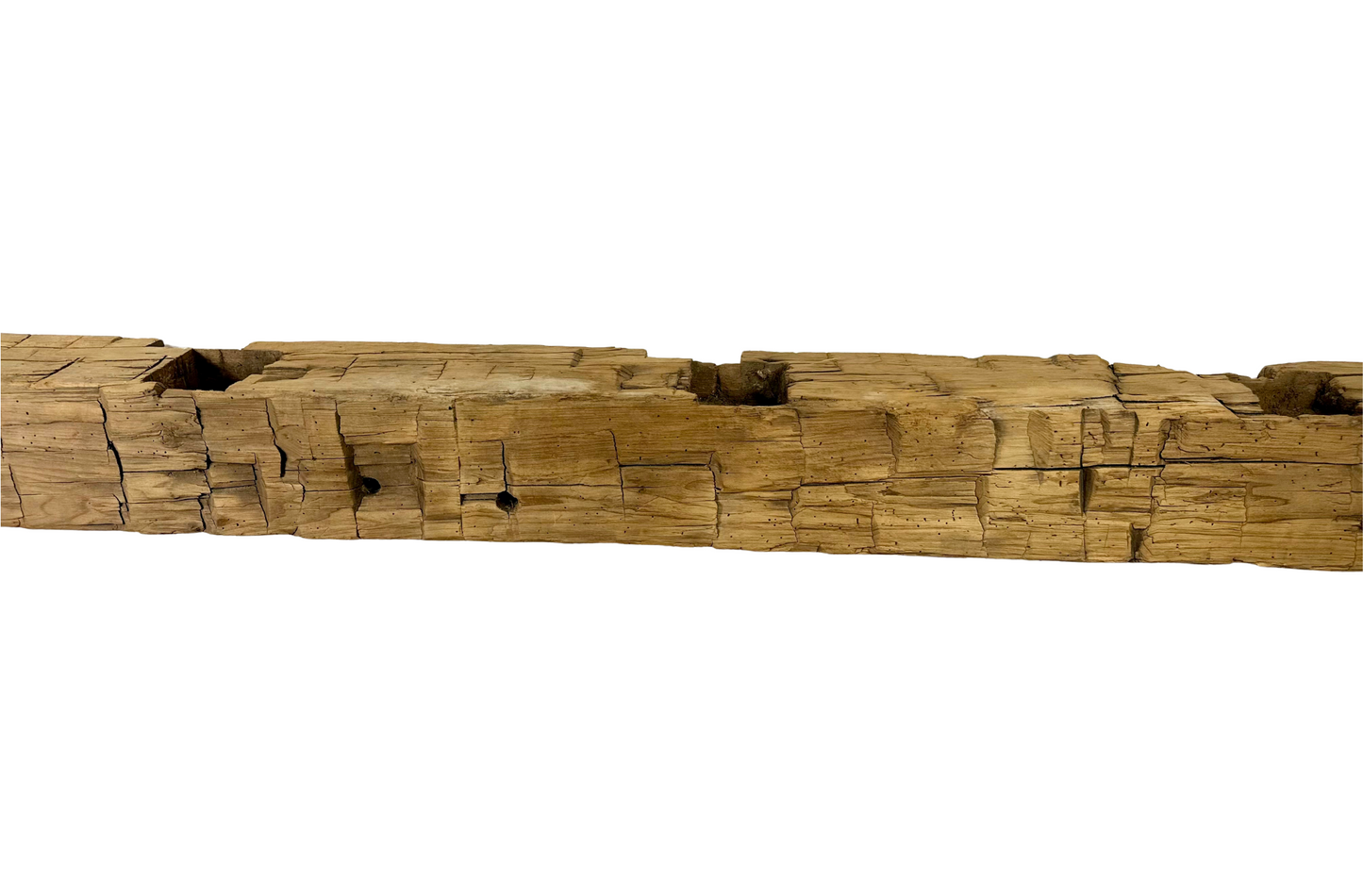 Hand Hewn Beam Fireplace Mantel - 7-1/2"H x 7"D x 84"L