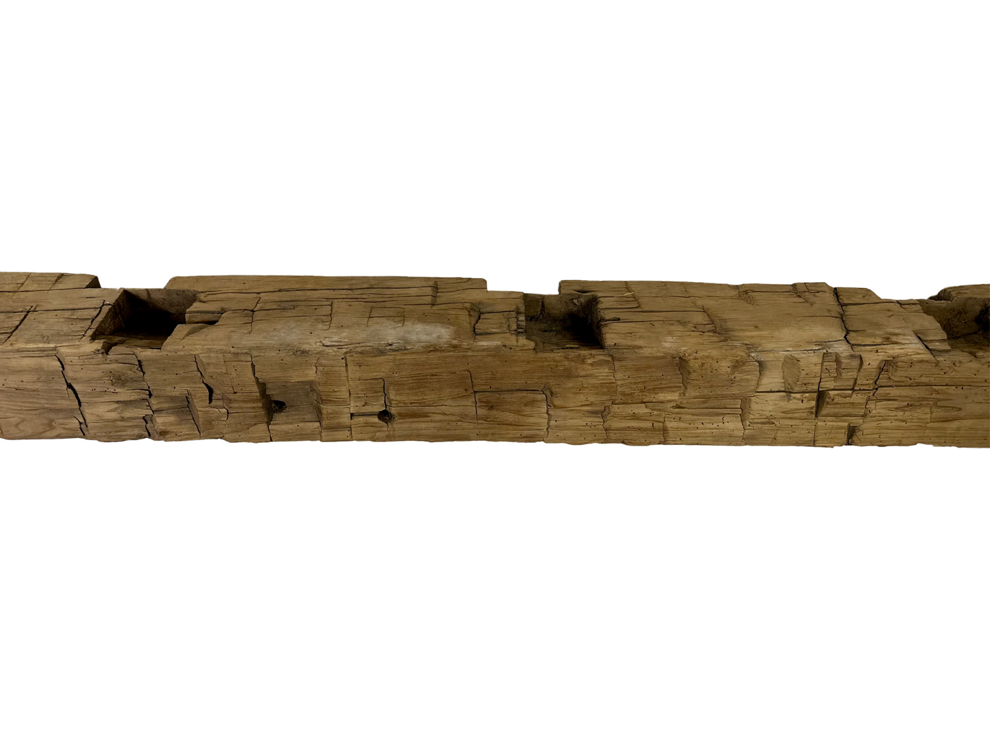 Hand Hewn Beam Fireplace Mantel - 7-1/2"H x 7"D x 84"L