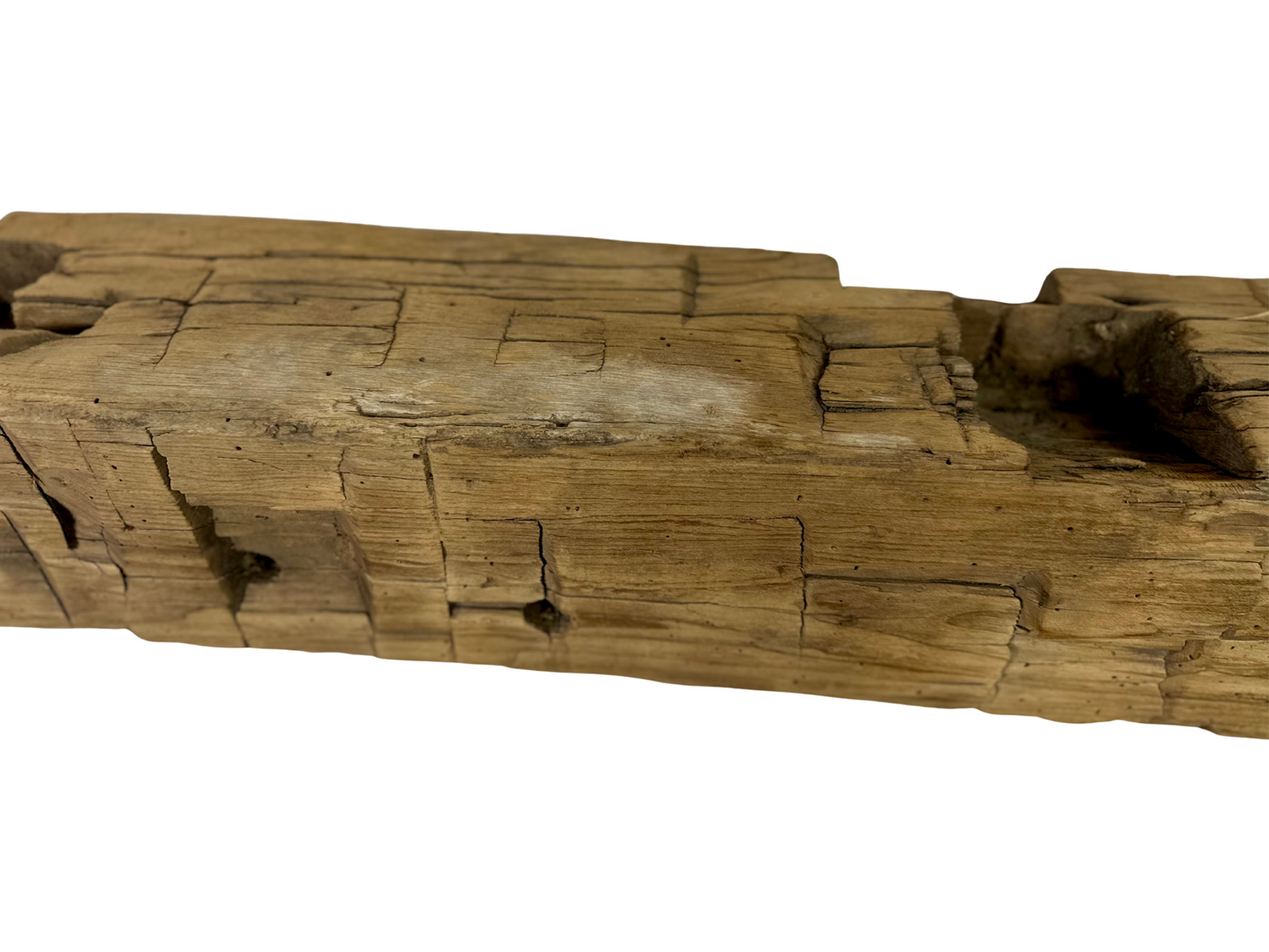 Hand Hewn Beam Fireplace Mantel - 7-1/2"H x 7"D x 84"L