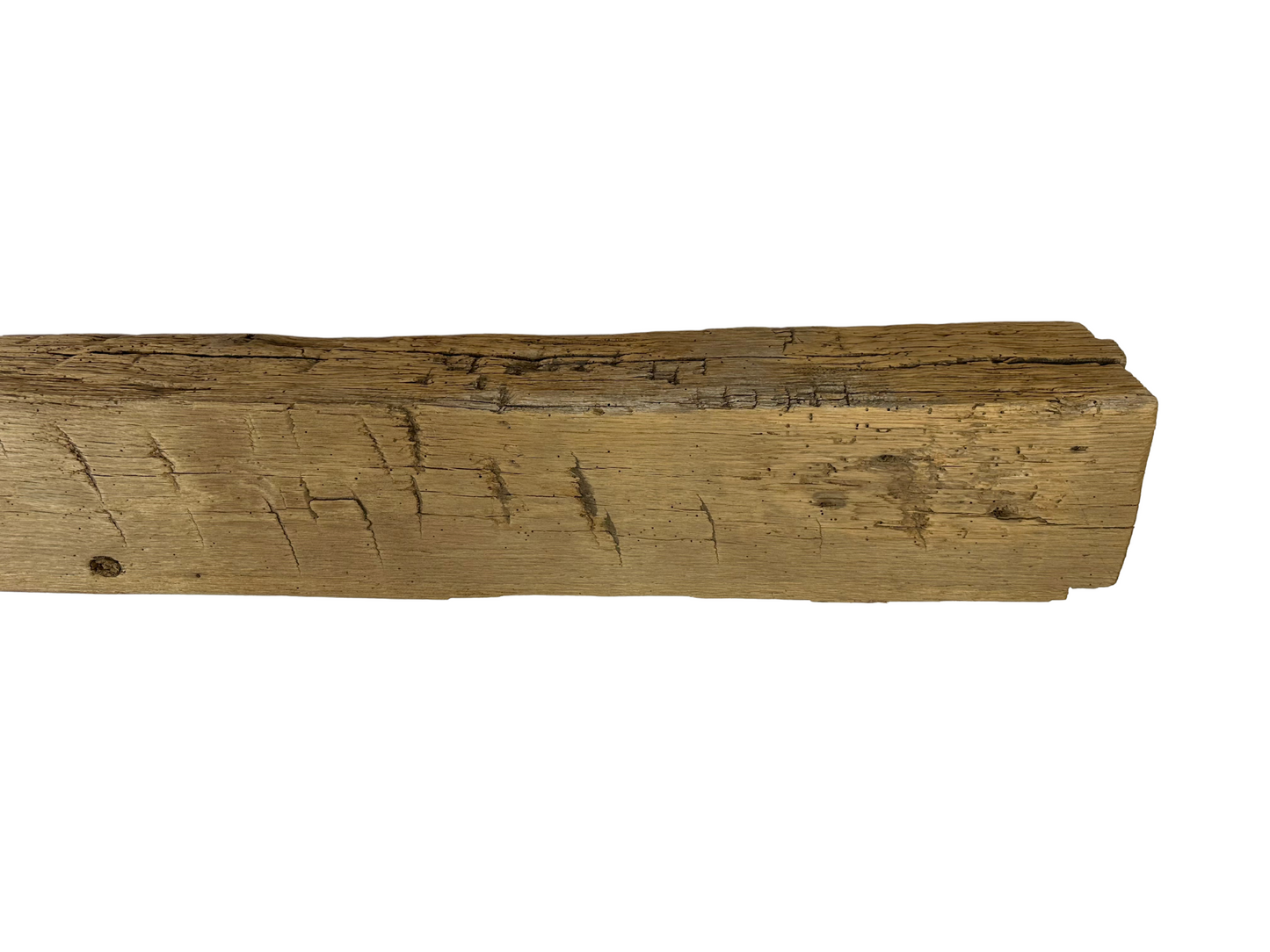 Hand Hewn Beam Fireplace Mantel - 8"H x 6"D x 60"L