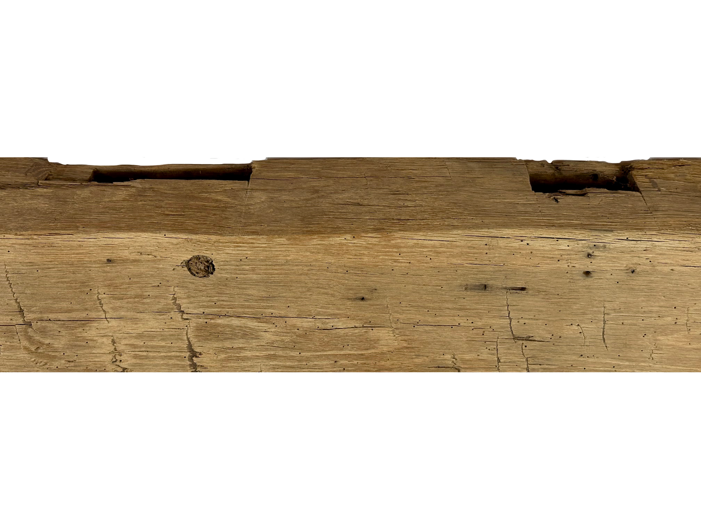 Hand Hewn Beam Fireplace Mantel - 8"H x 6"D x 60"L