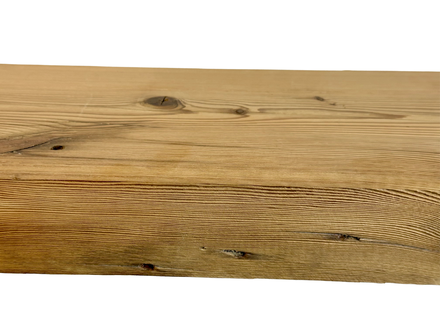 Planed and Sanded Reclaimed Barn Wood Fireplace Mantel - 4" Thick x 8" Deep