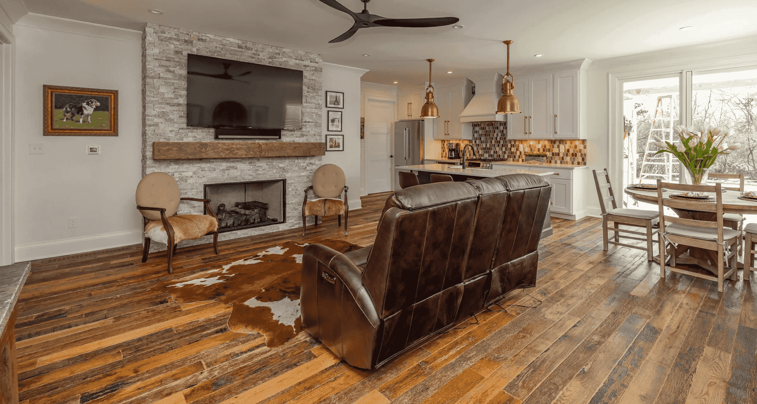 Racehorse Engineered Wood Flooring in Living Room