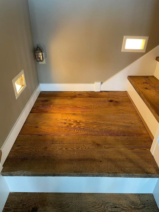 Reclaimed Stair Treads + Landing