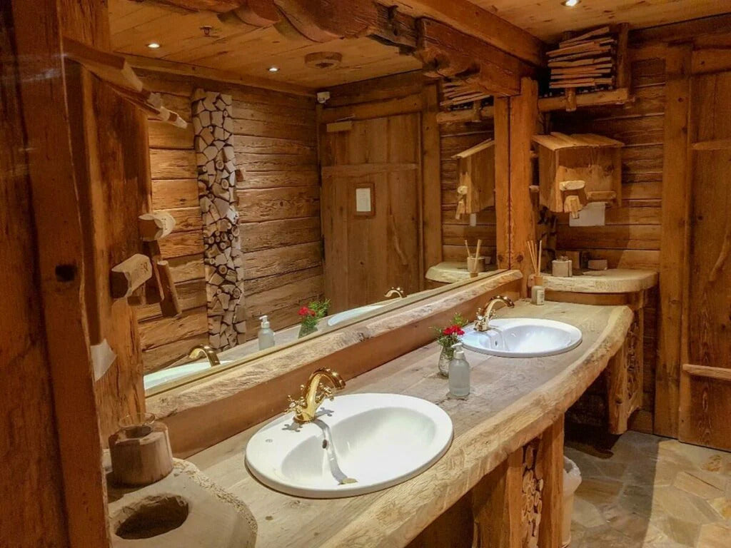 Reclaimed wood bathroom