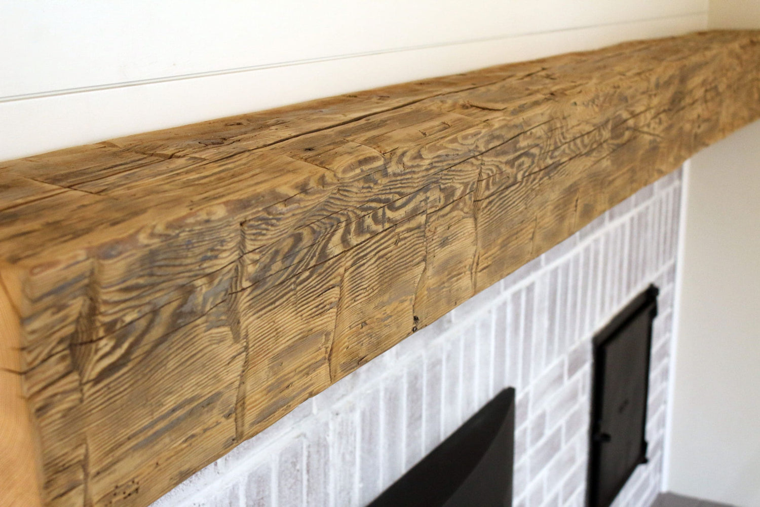 Ready To Ship Authentic Hand Hewn Beam Fireplace Mantels