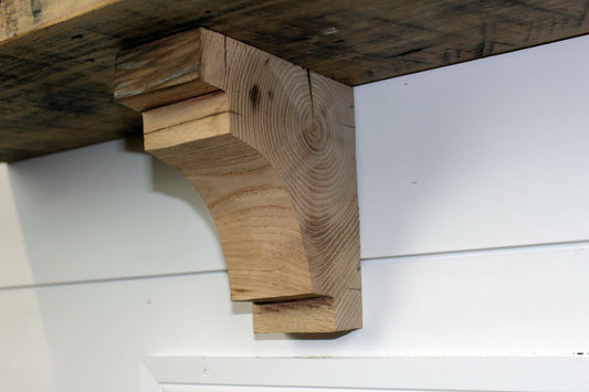 Reclaimed Barnwood 3x5x5 Decorative Small Corbels | Farmhouse Wood Corbel Set of 2