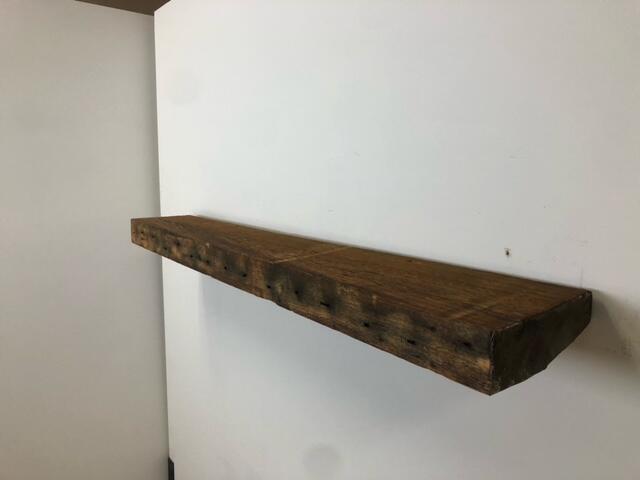 48" Reclaimed Barn Wood Fireplace Mantel Shelf - 3x8