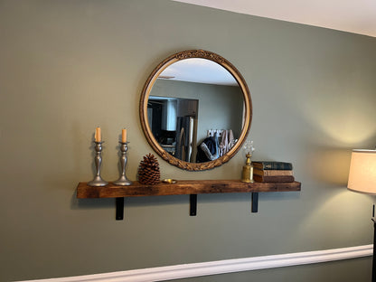 Reclaimed Barn Wood Wall Shelves - 2" Thick x 6" Deep