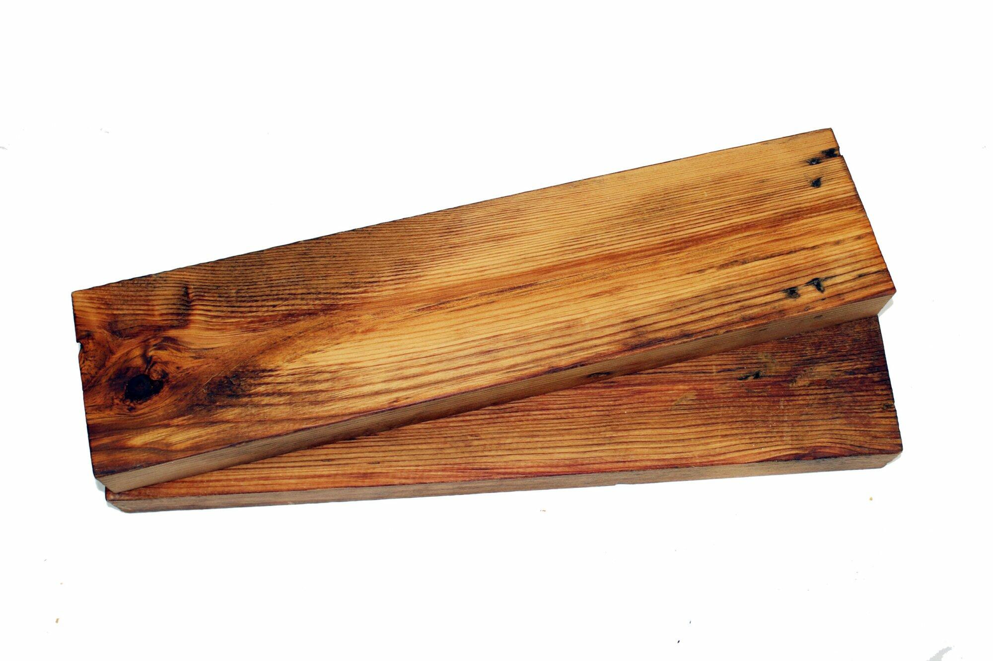a set of two shelves shown in the oil finish.