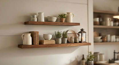 Reclaimed Wood Floating Wall Shelves - 2x8