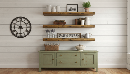 Planed and Sanded Reclaimed Barn Wood Wall Shelves - 3x10