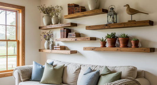 Planed and Sanded Reclaimed Barn Wood Fireplace Mantel Shelf - 3x7
