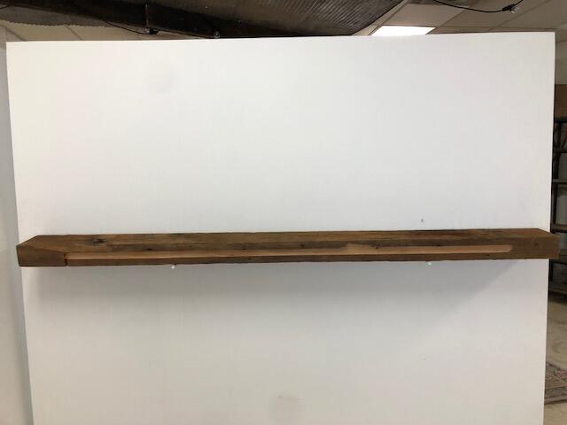 69" Reclaimed Barn Wood Fireplace Mantel Shelf - 3x5