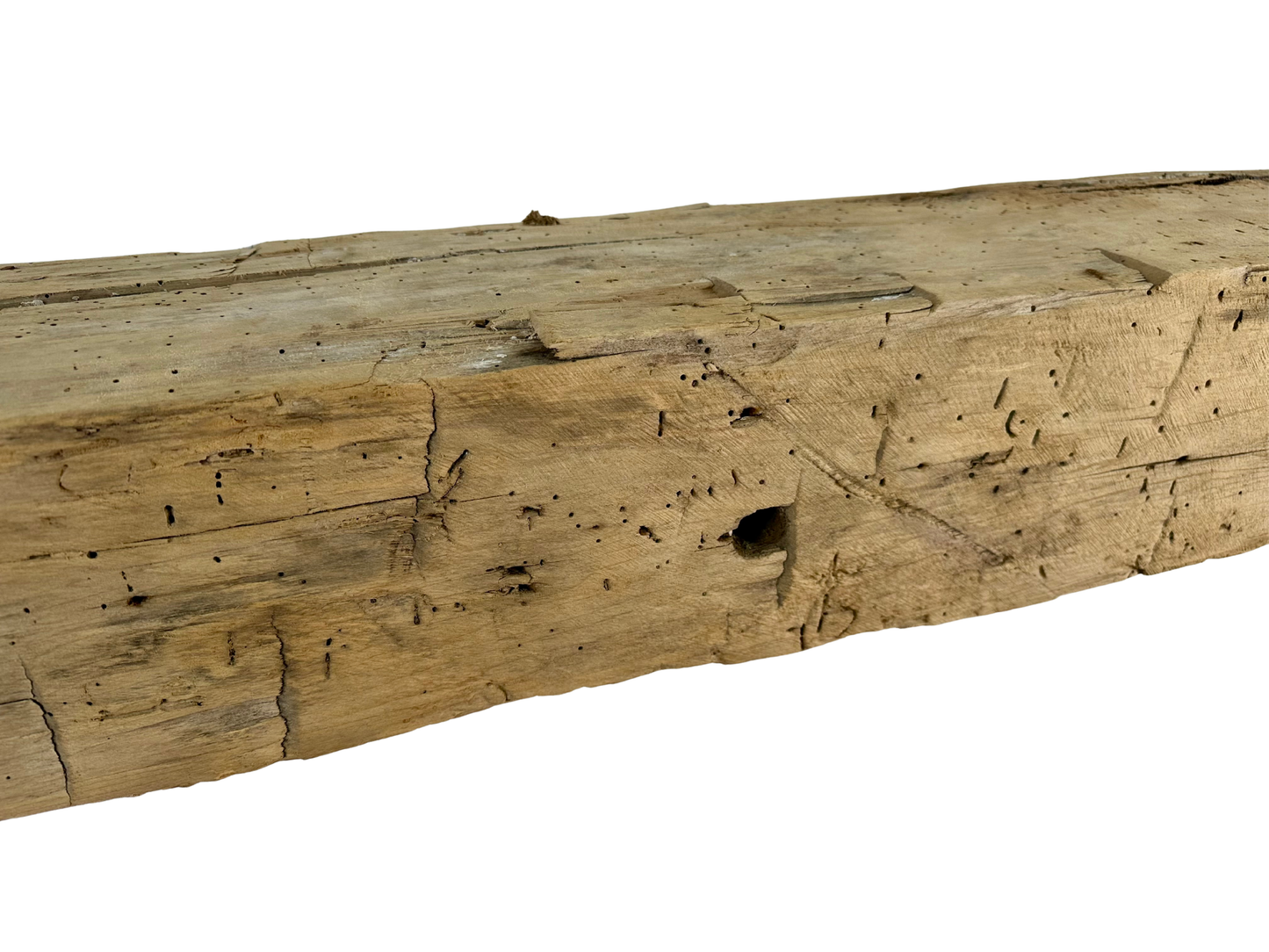 Hand Hewn Beam Fireplace Mantel - 6-1/2"H x 7"D x 52"L