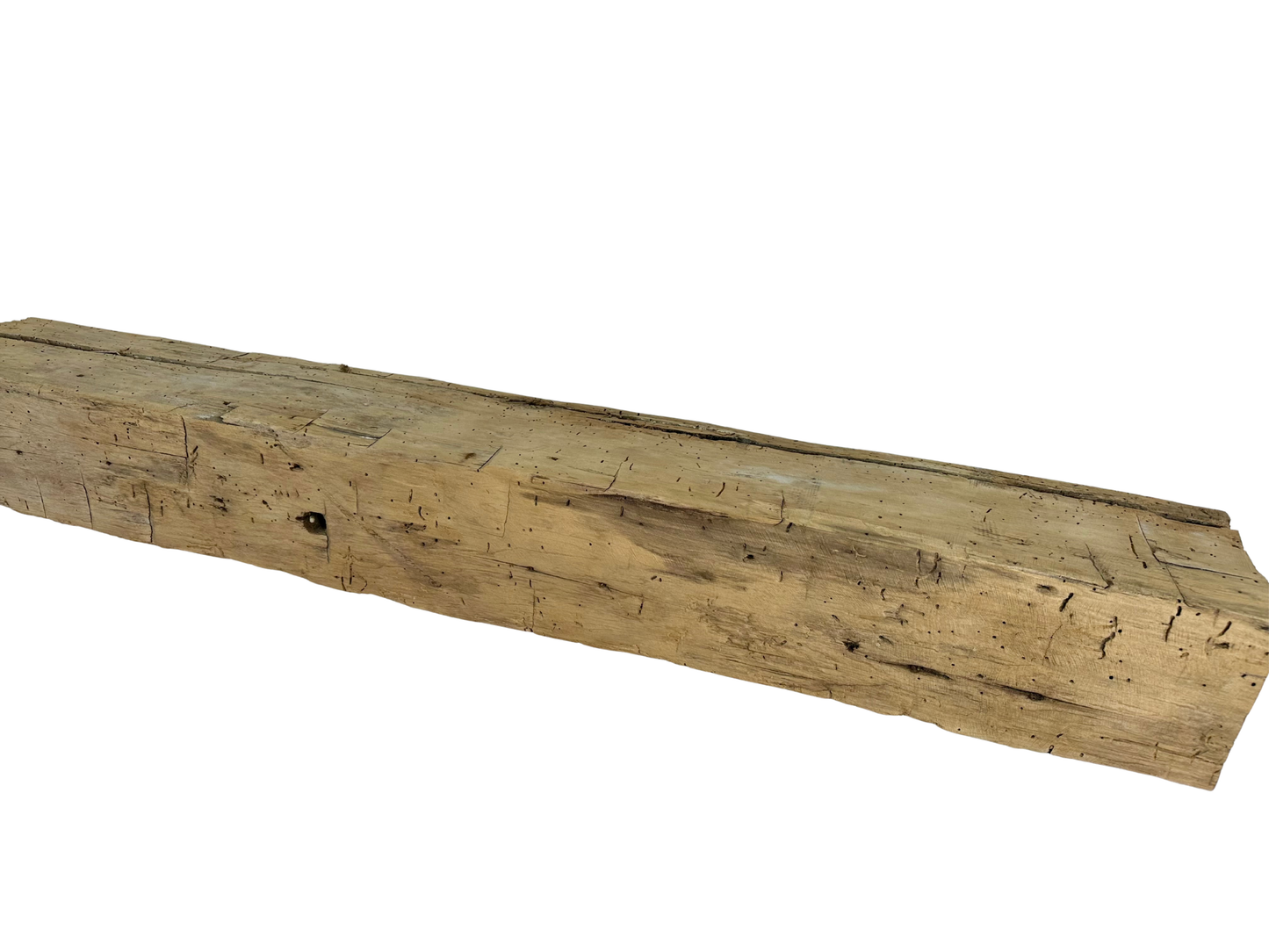 Hand Hewn Beam Fireplace Mantel - 6-1/2"H x 7"D x 52"L