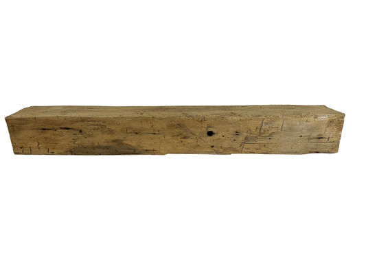 Hand Hewn Beam Fireplace Mantel - 6-1/2"H x 7"D x 52"L