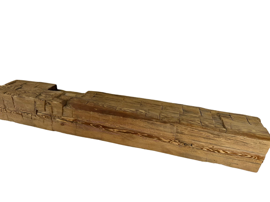 Hand Hewn Beam Fireplace Mantel - 8"H x 9"D x 60"L
