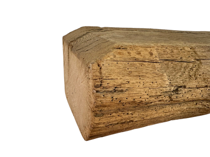Hand Hewn Beam Fireplace Mantel - 7"H x 9"D x 54"L