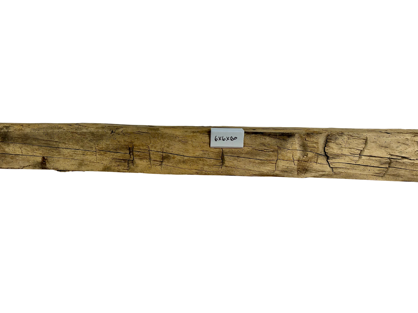 Hand Hewn Beam Fireplace Mantel - 6"H x 6"D x 60"L